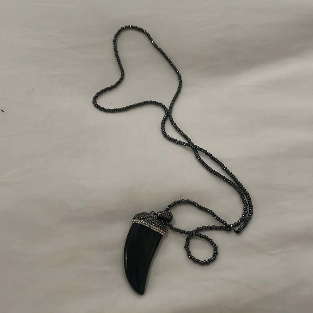 Bedazzled Horn necklace
